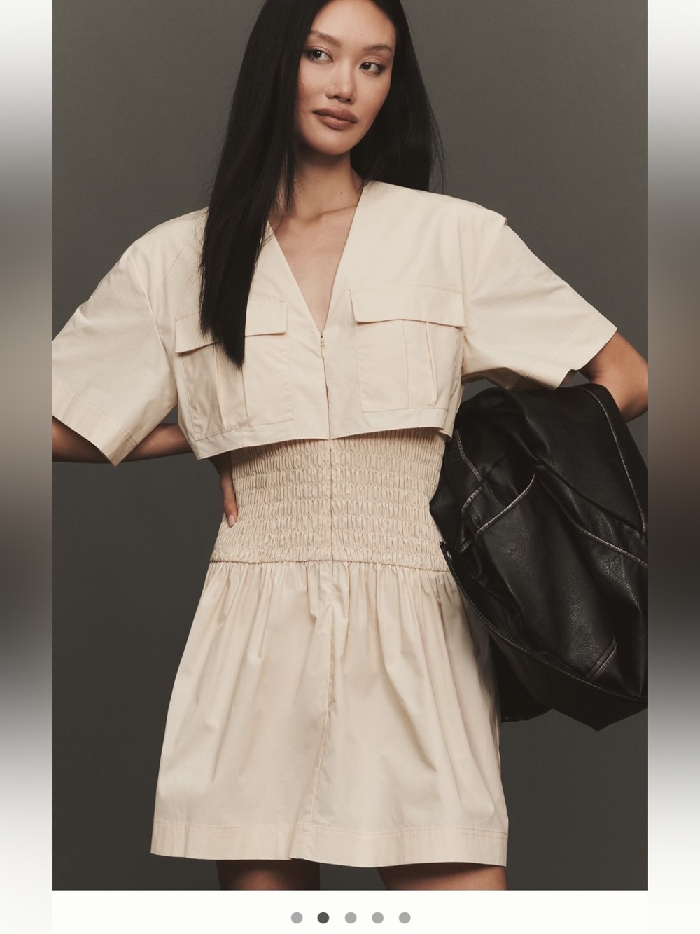 Anthropologie Mare Mare Utility Short sleeve mini shirt dress
